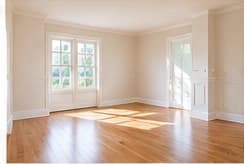 Empty residential room prepared for painting before move-in