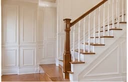 Finished interior paint detail on wall and trim intersection